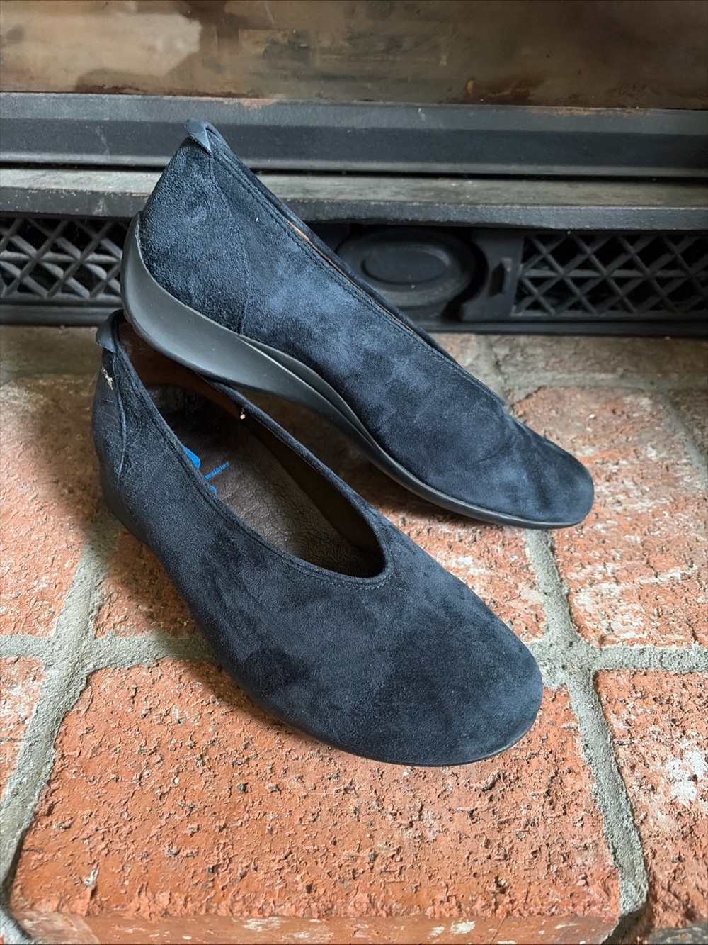 Wolky Blue Suede Slip On shoes Size 9 EU 40